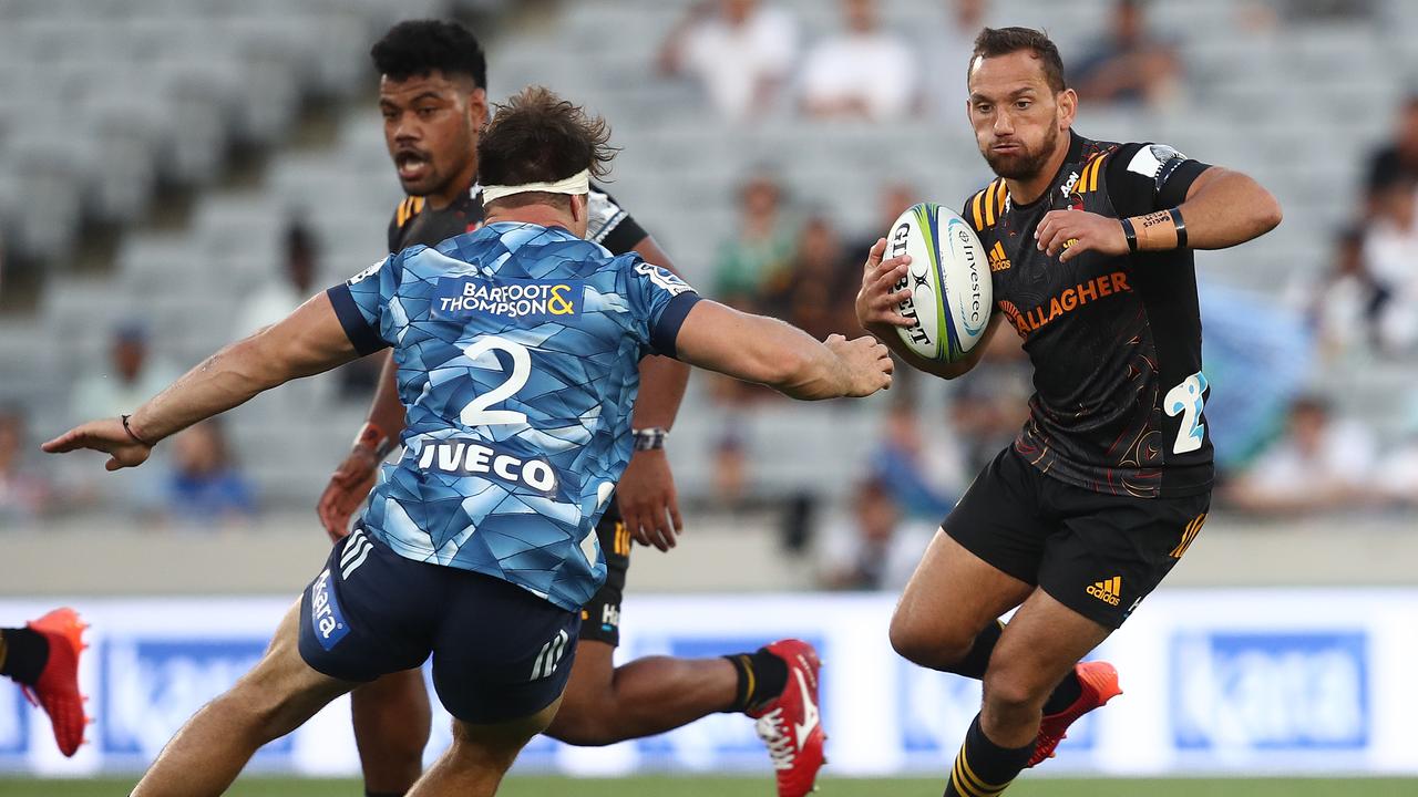 Aaron Cruden of the Chiefs during the round one Super Rugby match.