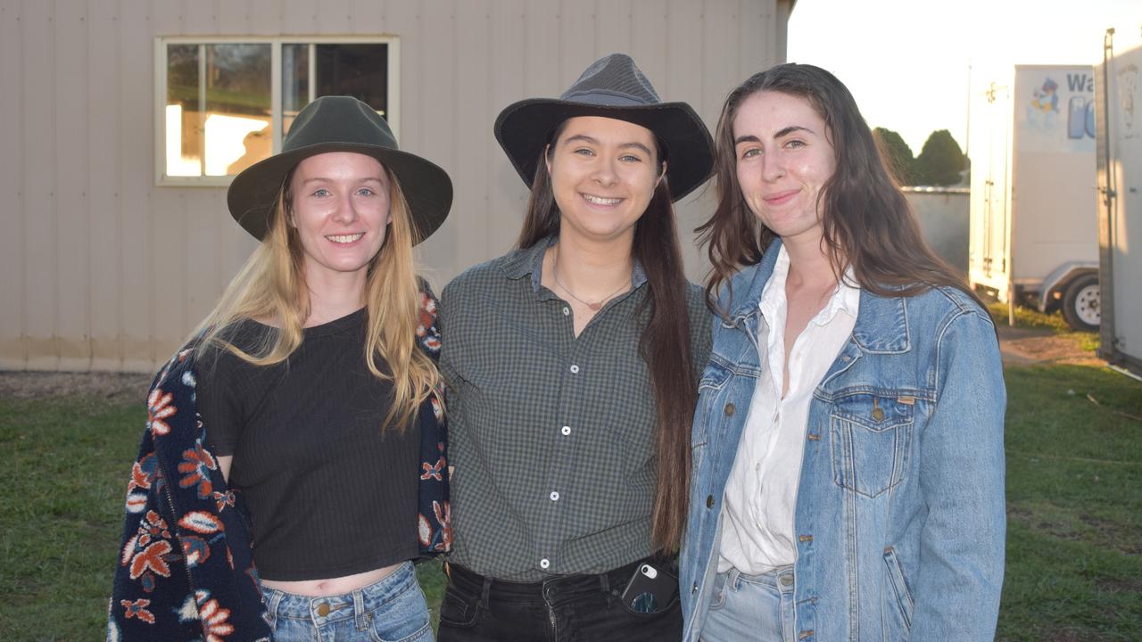 Claire Pryor, Lauren Freer and Georgia O'Connor from the Gold Coast came down to Killarney just to watch the 2021 Killarney Rodeo. Photo: Madison Mifsud-Ure / Warwick Daily News