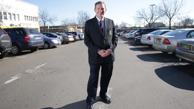 Mayor Stephen Bali at the corner of Warrick Lane and Main St, one of the possible sites for a university campus at Blacktown.