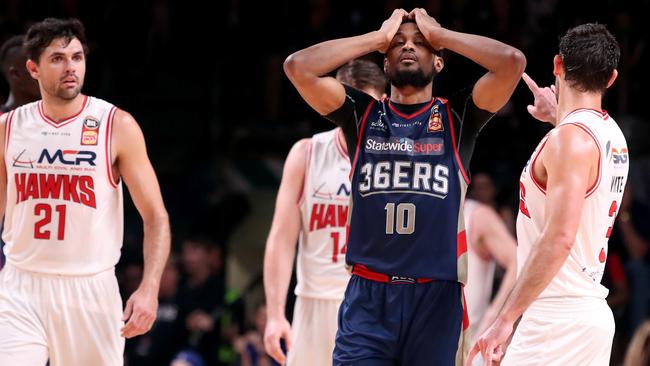 Ramone Moore was 0/2 from the free throw line as Adelaide lost to Illawarra by one point on Sunday. Picture: Kelly Barnes (AAP).