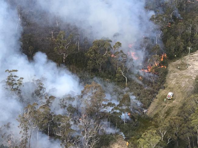 Friendly Beaches firefighting activity, September 23. Pictures: Tasmania Fire Service/DPFEM