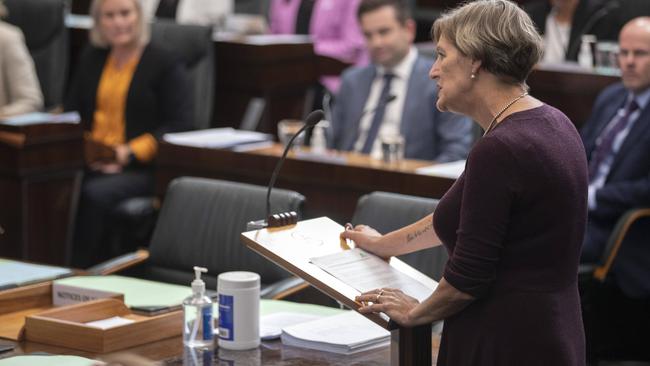 Parliament Question Time, Greens Leader Cassy O'Connor. Picture: Chris Kidd