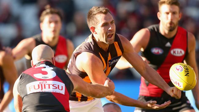 Luke Hodge had plenty of the footy in the backline.