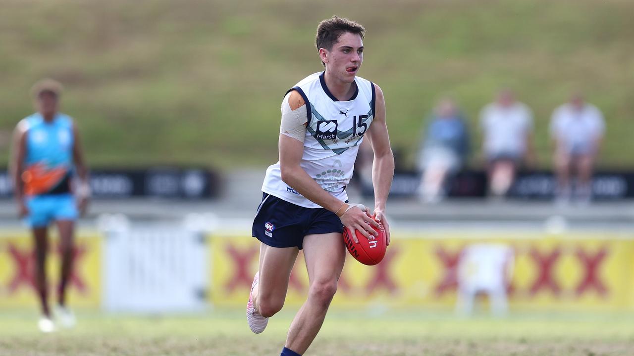 Xavier Ivisic had a strong carnival. Picture: Chris Hyde/AFL Photos/via Getty Images