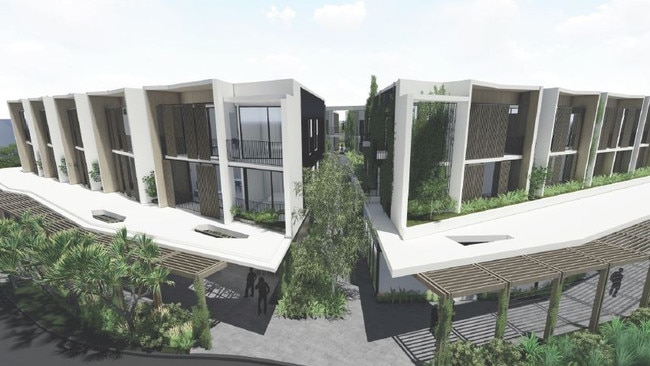 An artist's impression of a proposed development for Jonson St, Byron Bay.