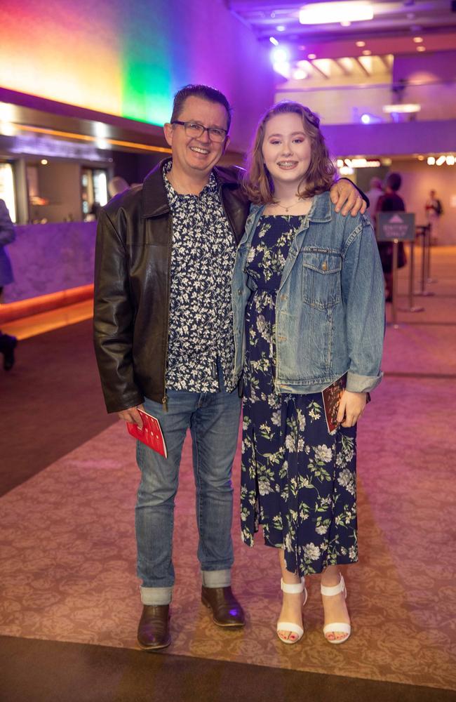 Simon and Sophia Buchanan enjoy the night out. Queensland Symphony Orchestra had its much anticipated return to QPAC's Concert Hall with two performances of its final Maestro concert for 2020, Beethoven 5, marking the 250th anniversary of the legendary composer's birth and conducted by Johannes Fritzsch. Picture: Peter Wallis, Socials: Damien Anthony Rossi