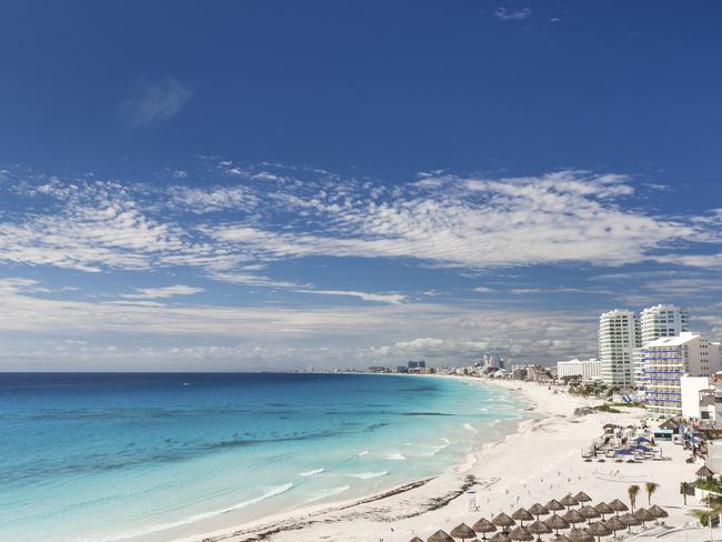 Cancun beach panorama view, Mexico