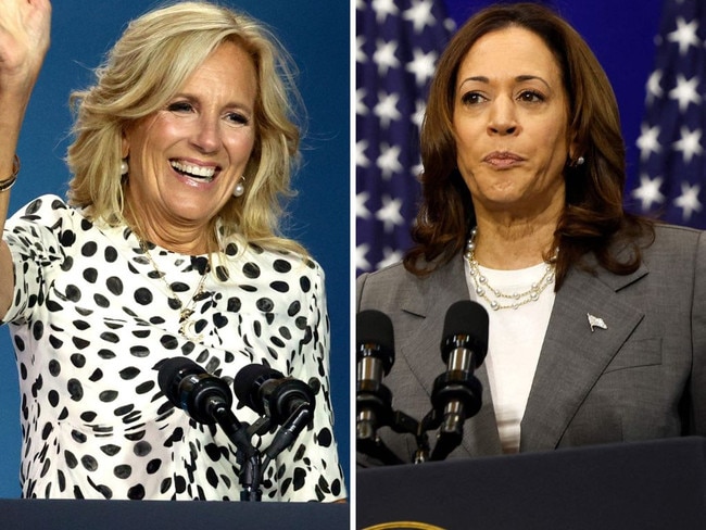 First Lady Jill Biden and vice president Kamala Harris.