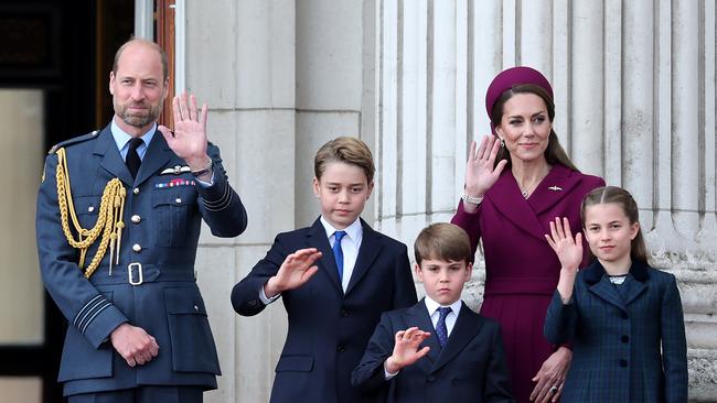 The boys looking less than pleased by the end of the parade. Photo by Chris Jackson/Getty Images