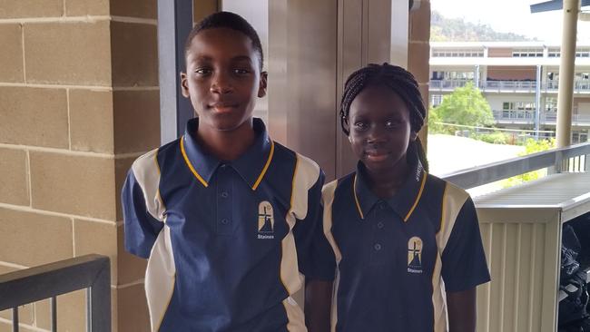 Staines Memorial College Captains, Enoch Kuyogo, Monica Guet, Picture: Contributed