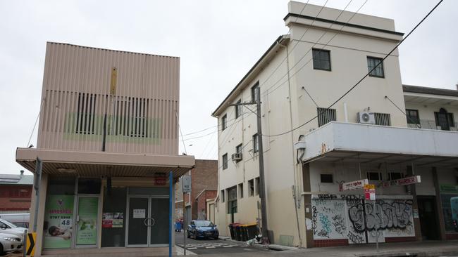 The site of a planned a 14-storey building in Campsie. Picture: Robert Pozo