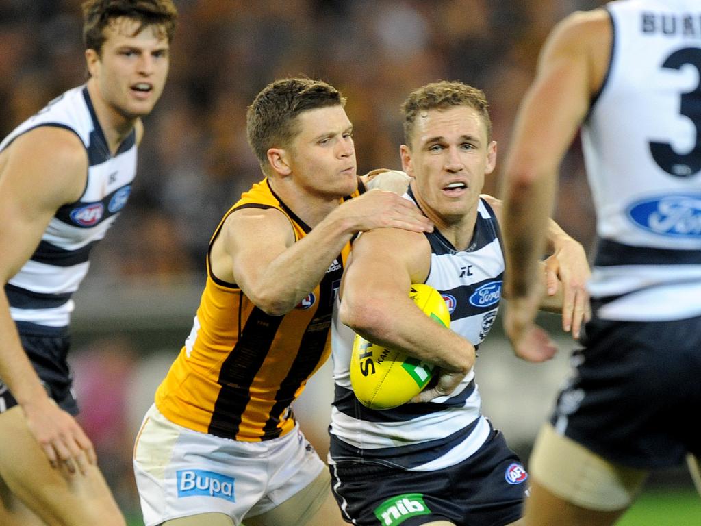 EASTER MONDAY FOOTY: Hawthorn v Geelong at the MCG