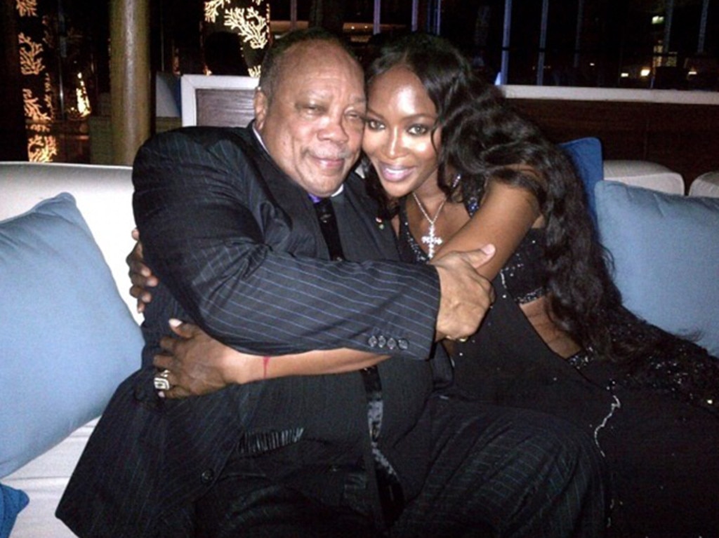 Model Naomi Campbell and producer Quincy Jones. Picture: Instagram