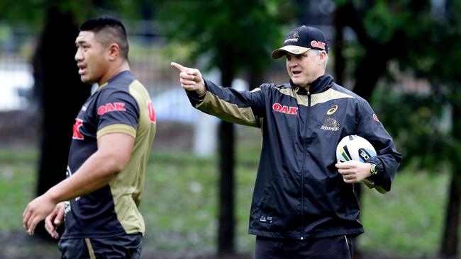 Penrith Panthers training at Pepper Stadium, Penrith.Coach Anthony Griffin