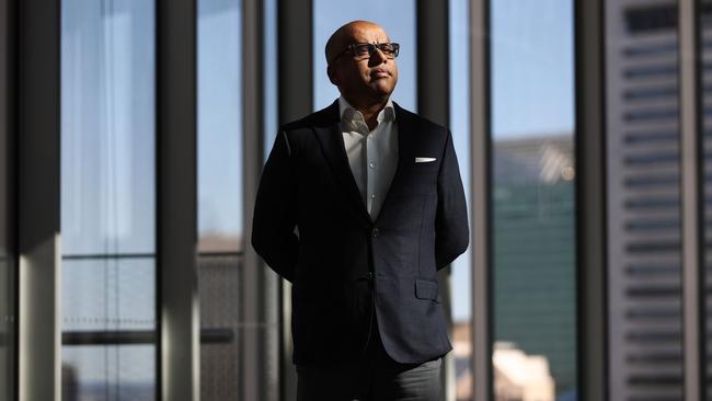 Sanjeev Gupta is racing to refinance $US5bn ($6.45bn) worth of debt owed to Greensill as the Australian Workers Union becomes increasingly concerned about the plight of Mr Gupta’s Australian businesses, namely Whyalla’s steelworks. Picture: Bloomberg