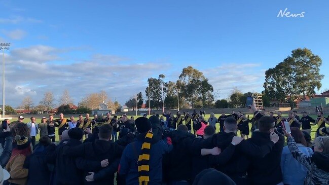 St Paul's Old Scholars sing song after grand final win