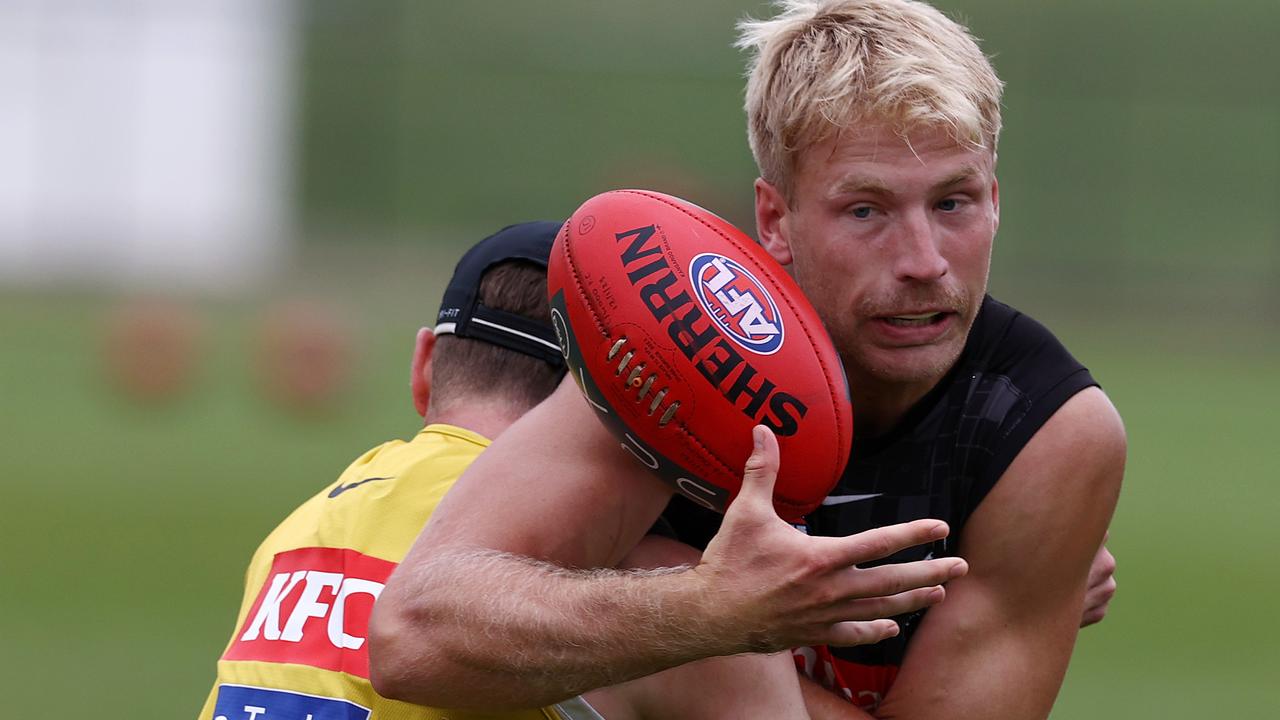 Billy Frampton at Collingwood training. Picture: Michael Klein.