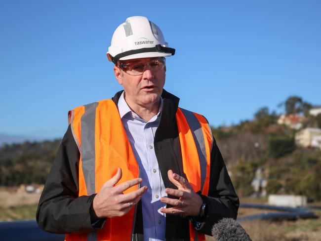 Embattled Treasurer Michael Ferguson who was forced to hand back his infrastructure portfolio earlier in the week over the bungled delivery of the Spirit of Tasmania vessels. Picture: Stephanie Dalton