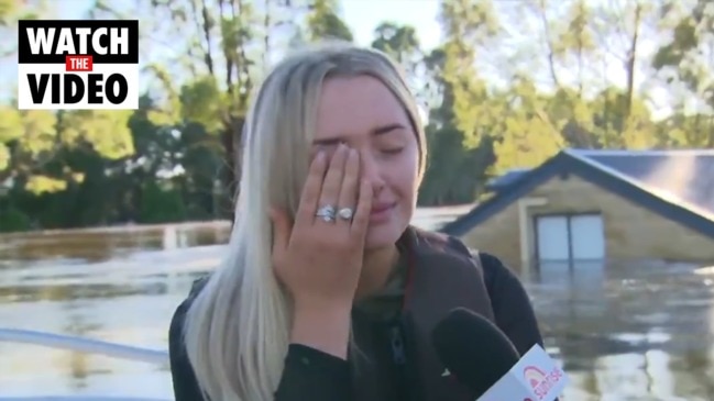 Heartbreaking moment young woman sees her submerged home (Sunrise)