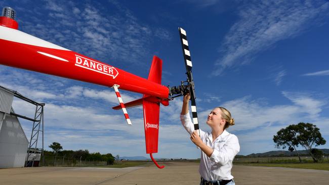 Georgie Arnold at Townsville Helicopters. Picture: Evan Morgan