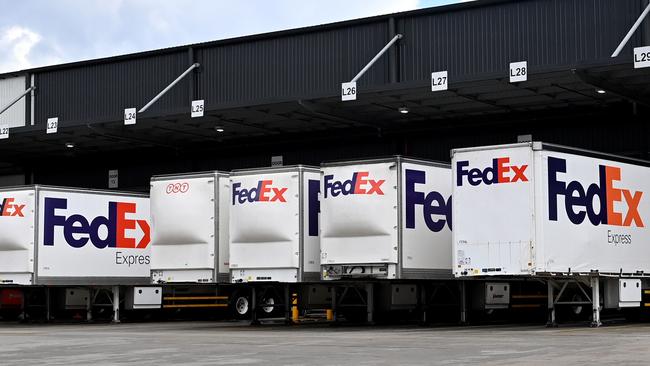 FedEx warns that a global recession could be coming as demand for packages around the world tumbles. Picture: Jeremy Piper