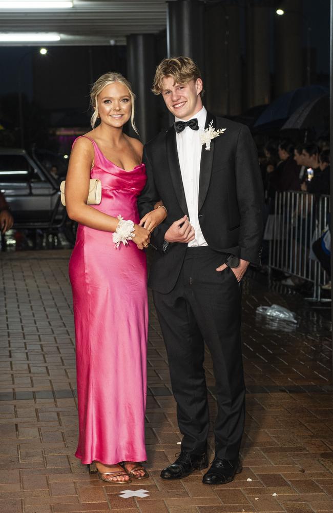 Millie Maclean partners Campbell Winter to the Toowoomba Grammar School formal at Rumours International, Wednesday, November 13, 2024. Picture: Kevin Farmer