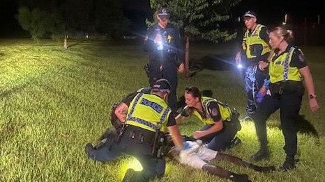 NT Police apprehended an alleged bag snatcher at Kitchener Dr on New Year's Eve. Picture: Supplied