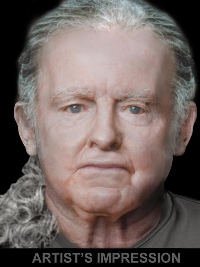 The identity of a man found in a bag on the banks of the Tweed River almost a decade ago remains a mystery but police have released a new image, created using technology, in the hope someone will recognise him. Picture: NSW Police