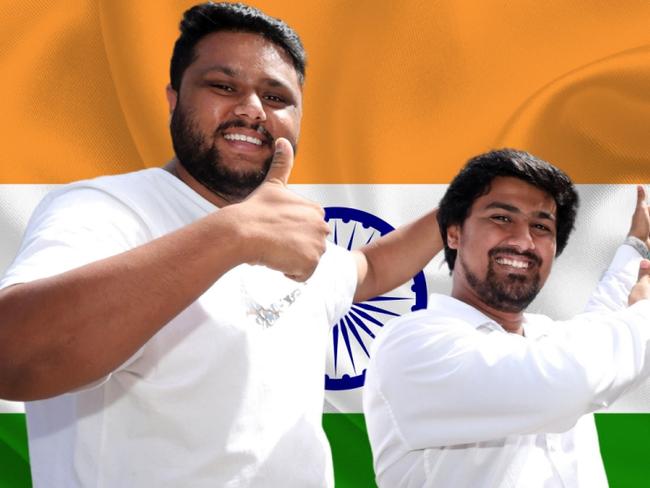 India cricket fans at the Gabba