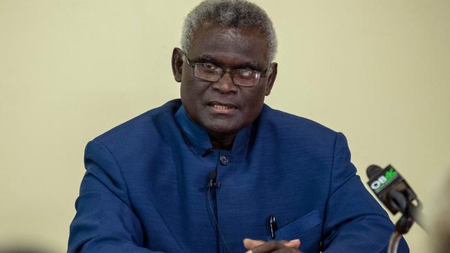 (Solomon Islands Prime Minister Manasseh Sogavare. Picture: ROBERT TAUPONGI / AFP