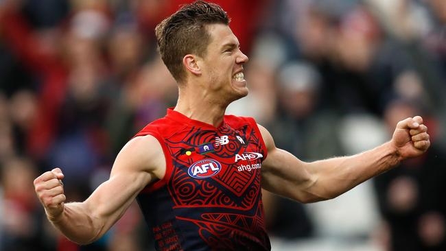 There are big expectations on Jake Melksham’s Melbourne Demons.