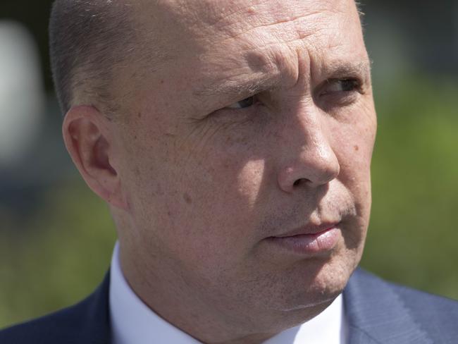 Member for Dickson Peter Dutton at Murrumba Downs, Brisbane, Tuesday, April 3, 2018. Australian Prime Minister Malcolm Turnbull announced funding for a $150 million upgrade to the Bruce Highway in Queensland. (AAP Image/Glenn Hunt) NO ARCHIVING