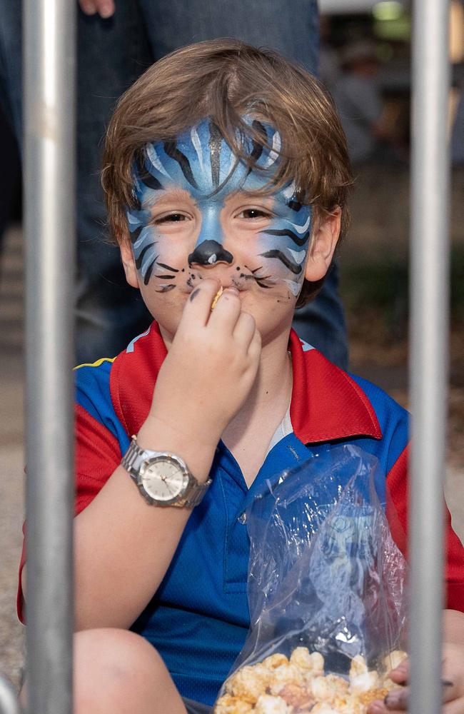 Jordie Baker were among thousands of racing fans welcomed the Night Transporter Convoy into the Darwin CBD ahead of the 2023 Darwin Supercars. Picture: Pema Tamang Pakhrin