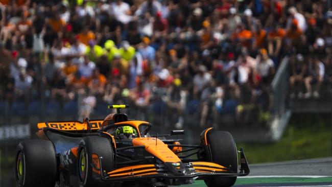 Lando Norris driving the McLaren MCL38 Mercedes on track during the F1 Grand Prix of Austria at Red Bull Ring in Spielberg, Austria. Picture: Getty Images