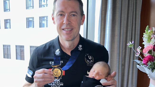 Coach Craig McRae and his wife Gabrielle have already celebrated baby joy. Picture: Supplied