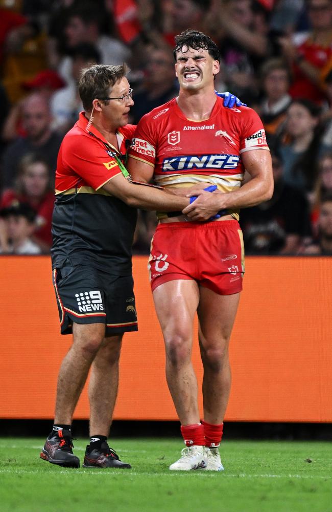 Herbie Farnworth has been ruled out of the derby with a shoulder injury. Picture: Bradley Kanaris/Getty Images