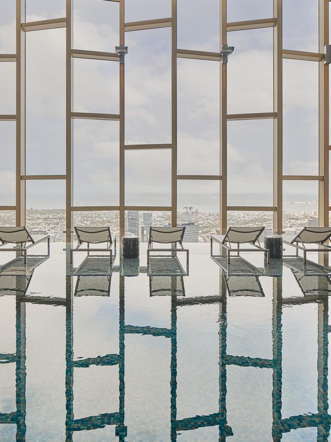 The pool at The Ritz-Carlton, Melbourne. Picture: Peter Bennetts.