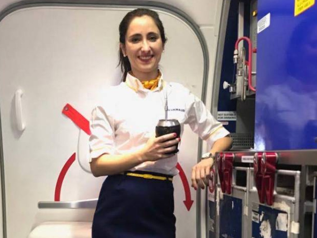 Melania Geymonat works as Ryanair stewardess and is also studying medicine. Picture: Facebook