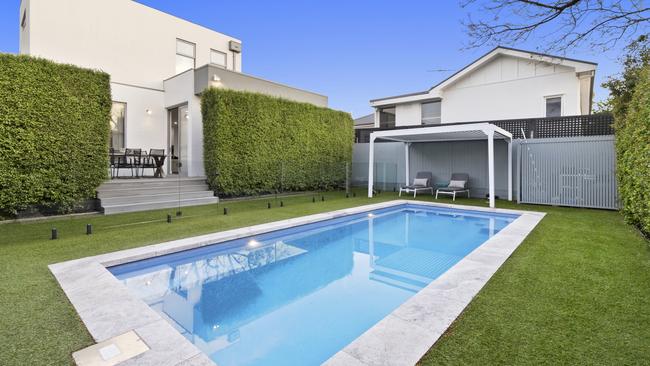 The backyard swimming pool will no doubt make a splash.