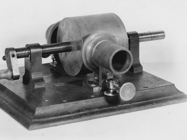 Original Edison Tin Foil Phonograph. Picture: U.S. Department of the Interior, National Park Service, Edison National Historic Site