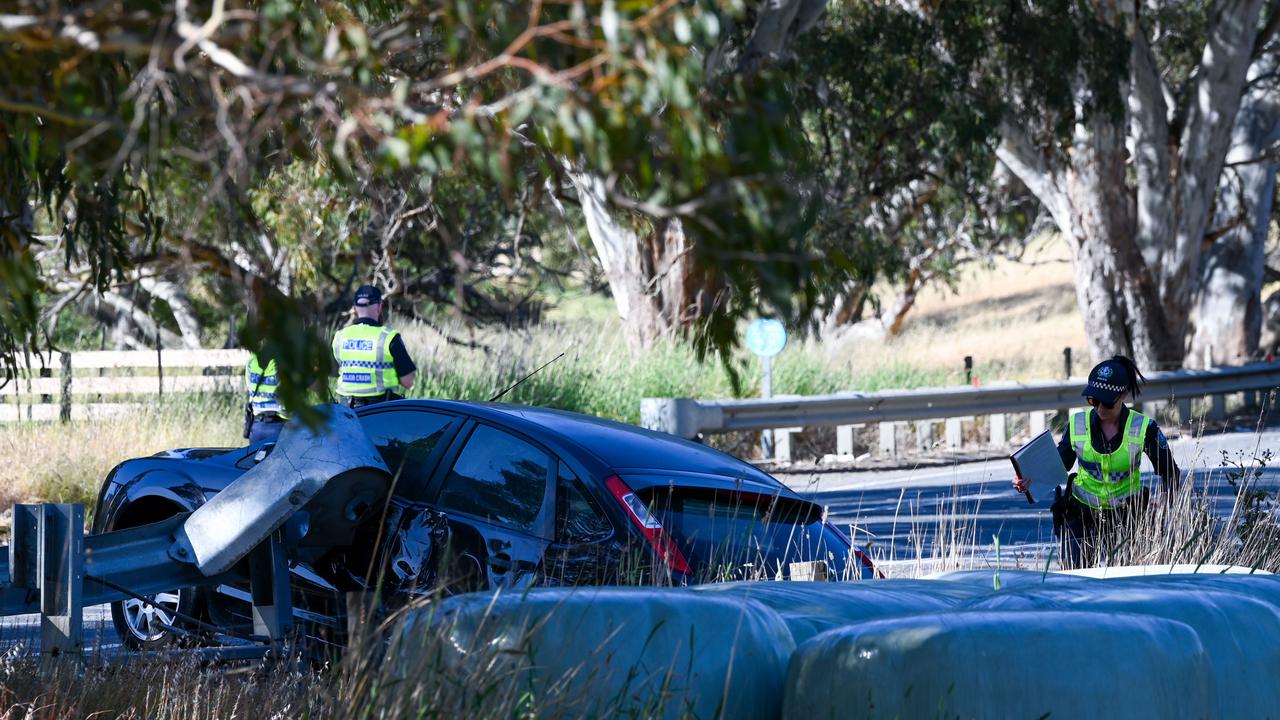 Major Crash detectives examined the scene on the Fleurieu Peninsula. Picture: Naomi Jellicoe