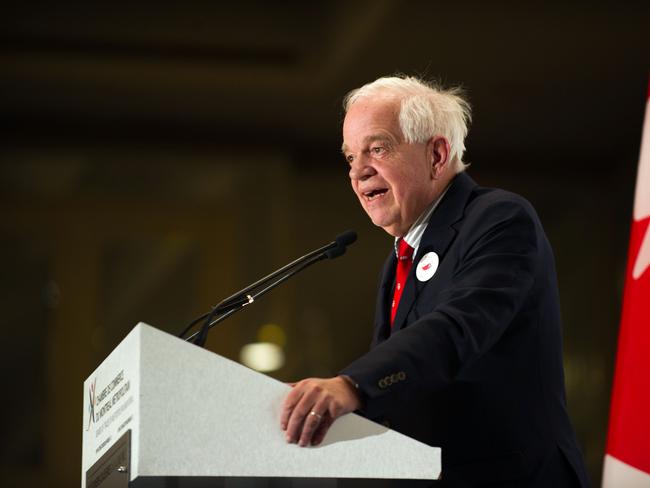 (FILES) In this file photo taken on March 16, 2016 (FILES) In this file photo taken on March 16, 2016, Canada's Immigration, Citizenship and Refugees Minister John McCallum speaks at the board of trade of Metropolitan Montreal. - Canadian Prime Minister Justin Trudeau on Saturday, January 26, 2019 said he had sought and accepted the resignation of Ottawa's ambassador to China, a move which followed the diplomat's controversial remarks over the US extradition request for a top Huawei executive. "Last night I asked for and accepted John McCallum's resignation as Canada's Ambassador to China," Trudeau said in a statement that did not explain why the decision had been taken. (Photo by ALICE CHICHE / AFP)