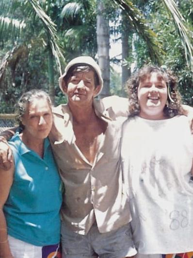 Bob Irwin with late wife Lyn and daughter Mandy at the Beerwah Reptile Park in the 1970s.