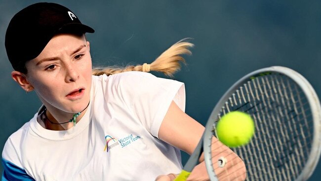 Isabella Crossman is a rising star in the sport. Picture: Tennis Australia