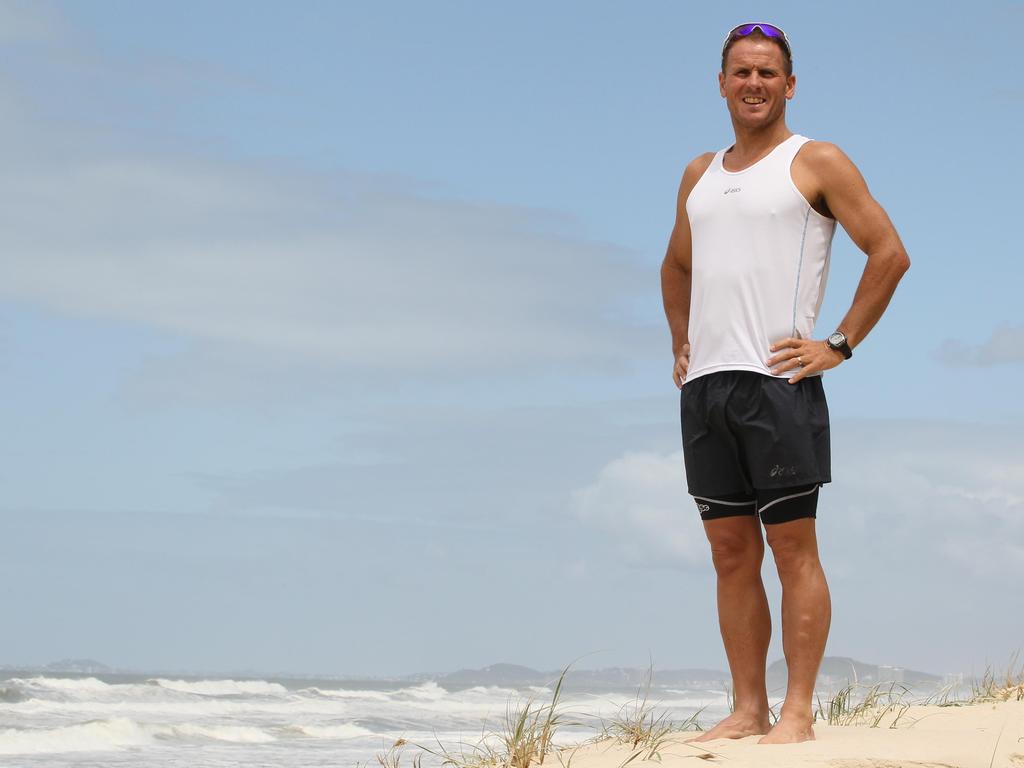 Dean Mercer ahead of Burleigh Ocean Swim.