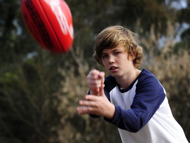 Briggs was identified early as a footy talent, among plenty of other sports including shot put and discus. Picture: Simon Chillingsworth