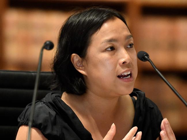 SYDNEY, AUSTRALIA - NCA NewsWire Photos OCTOBER, 23, 2020: Sarah Lau, a senior policy officer for NSW Premier Gladys Berejiklian, answers questions during the Public Accountability Committee during the Inquiry Into Integrity, Efficacy and Value for Money of the NSW Government Grant Programs at NSW Parliament House in Sydney. Picture: NCA NewsWire/Bianca De Marchi