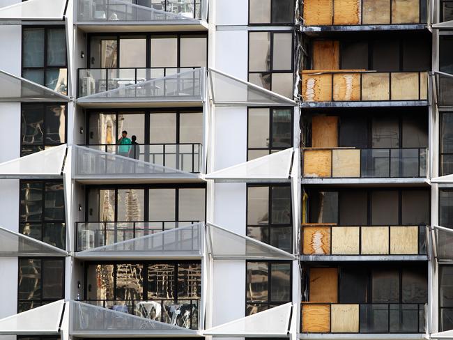 Lacrosse Tower in Docklands where developers used flammable cladding, causing a fire which was started by a cigarette butt.