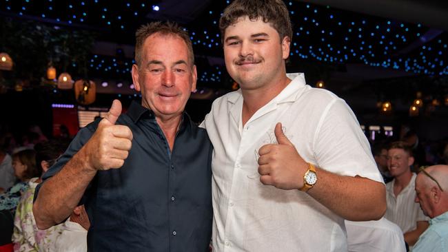 Neil Dyer and James Dyer at the 2024 Darwin Cup barrier draw. Picture: Pema Tamang Pakhrin