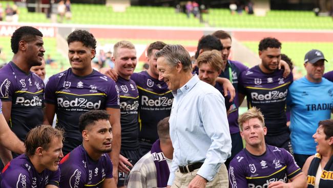 Players want Craig Bellamy to stay on as Storm coach for another year. Picture: Robert Cianflone/Getty Images